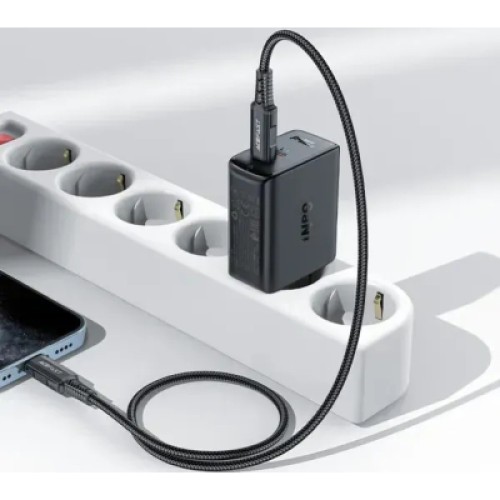 Зарядное устройство Acefast 2xUSB 50W (USB-C+USB-C) Gan A29 Fast Charger Black (6974316281443)