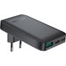 Зарядное устройство Acefast 3xUSB 65W (2xUSB-C+USB-A) Gan A100 Fast Charger Ultra thin black (6974316283492)