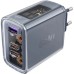 Зарядное устройство Acefast 3xUSB 65W (2xUSB-C+USB-A) Gan A45 Fast Charger Mica gray (6974316282105)