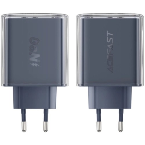 Зарядное устройство Acefast 3xUSB 65W (2xUSB-C+USB-A) Gan A45 Fast Charger Mountain mist (6974316282099)