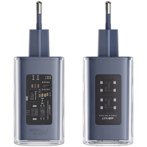 Зарядное устройство Acefast 3xUSB 65W (2xUSB-C+USB-A) Gan A45 Fast Charger Mountain mist (6974316282099)