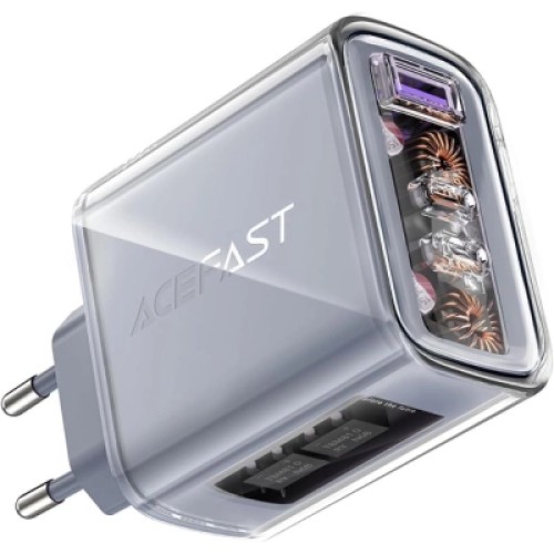 Зарядное устройство Acefast 3xUSB 65W (2xUSB-C+USB-A) Gan A45 Fast Charger Mountain mist (6974316282099)