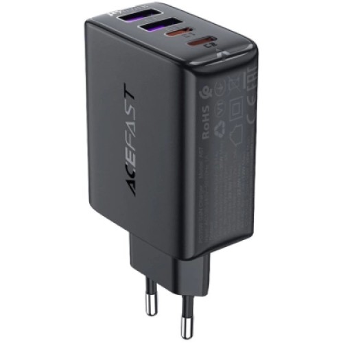 Зарядное устройство Acefast 4xUSB 45W (2xUSB-C+2xUSB-A) Gan A61 Fast Charger Black (6974316282754)