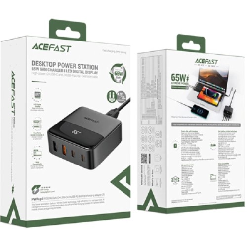 Зарядное устройство Acefast 4xUSB 65W (2xUSB-C + 2xUSB-A) Gan Z6 Fast Charger (6974316283324)