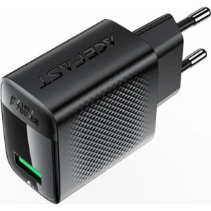 Зарядное устройство Acefast USB-A 20W + Type-C cable A90 Fast Charger Black (6974316280064)