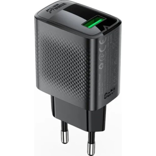 Зарядное устройство Acefast USB-A 20W + Type-C cable A90 Fast Charger Black (6974316280064)