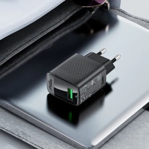 Зарядное устройство Acefast USB-A 20W + Type-C cable A90 Fast Charger Black (6974316280064)