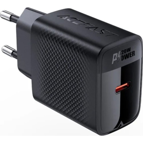 Зарядное устройство Acefast USB-C 20W + Type-C cable A82 Fast Charger Black (6974316280057)