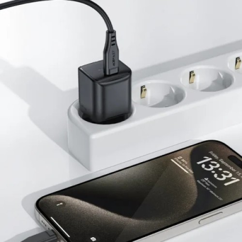 Зарядное устройство Acefast USB-C 20W Gan A73 mini Fast Charger Black (6974316282648)