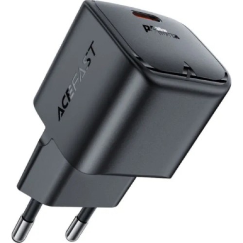 Зарядное устройство Acefast USB-C 30W Gan A77 mini Fast Charger Black (6974316282662)