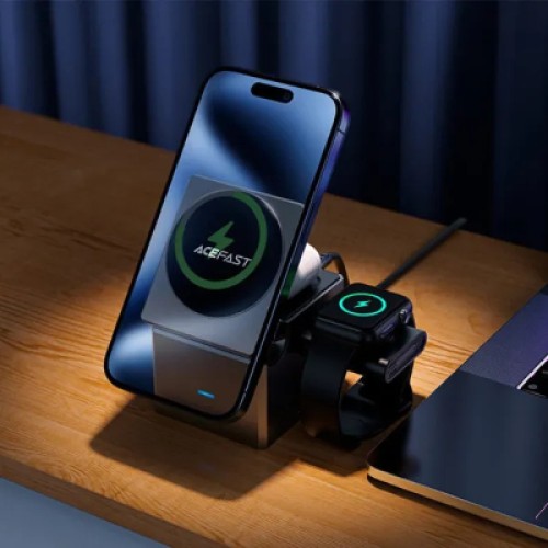 Зарядное устройство Acefast Wireless QI 3in1 15W E18 Rubik''s (6974316282884)