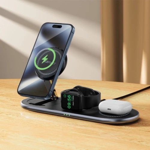 Зарядное устройство Acefast Wireless QI 3in1 15W E19 Qi2 (6974316283096)