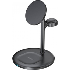 Зарядное устройство Choetech 15W 3-in-1 Magnetic Wireless Fast Charger black (T585-F-101-CCBK)