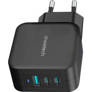 Зарядное устройство Choetech 3xUSB 100W GaN (2хUSB-C+1хUSB-A) Wall Charger black (PD8005-V2-EU-BK)