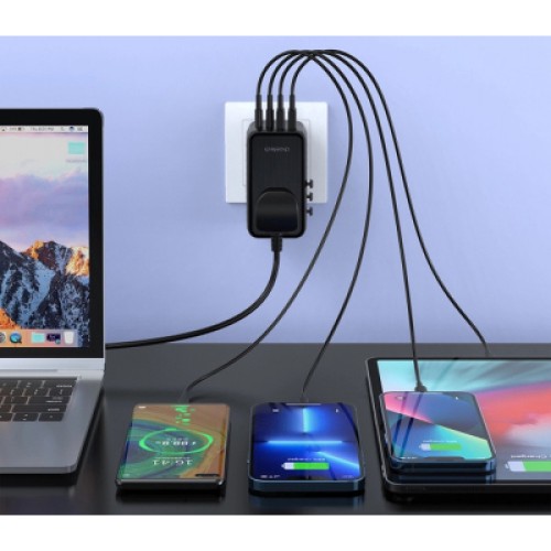 Зарядное устройство Choetech 4xUSB 100W PD (2хUSB-C+2хUSB-A) сharger diamond model black (PD6028-BK)