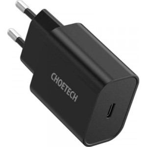 Зарядное устройство Choetech 1xUSB 20W (1 USB-C) PD matte wall charger black (Q5004-EU-BK)