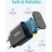 Зарядное устройство Choetech 1xUSB 20W (1 USB-C) PD matte wall charger black (Q5004-EU-BK)