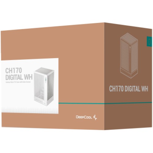 Корпус Deepcool CH170 Digital White (R-CH170-WHNPI0D-G-1)