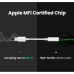 Переходник Lightning to 3.5 mm 0.1m Headphone Jack Adapter Model US212 white Ugreen (30759)