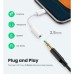 Переходник Lightning to 3.5 mm 0.1m Headphone Jack Adapter Model US212 white Ugreen (30759)