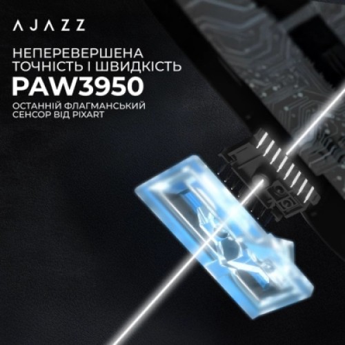 Мышка Ajazz AJ159 APEX Wireless/Bluetooth/USB Black (AJM159-A-B)