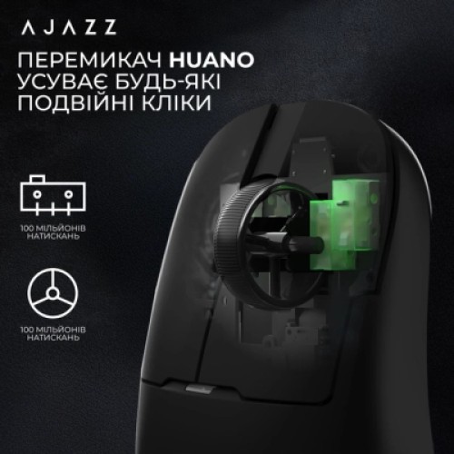 Мышка Ajazz AJ159 APEX Wireless/Bluetooth/USB Black (AJM159-A-B)