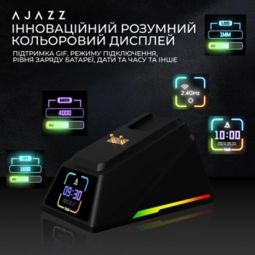 Мышка Ajazz AJ159 APEX Wireless/Bluetooth/USB Black (AJM159-A-B)