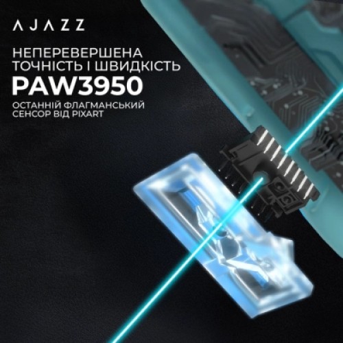 Мышка Ajazz AJ159 APEX Wireless/Bluetooth/USB Blue (AJM159-A-BLUE)
