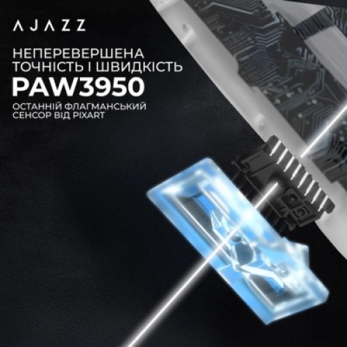 Мышка Ajazz AJ159 APEX Wireless/Bluetooth/USB White (AJM159-A-W)