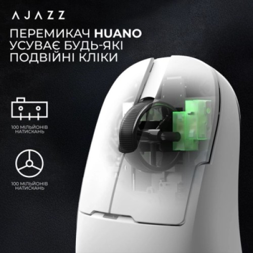 Мышка Ajazz AJ159 APEX Wireless/Bluetooth/USB White (AJM159-A-W)