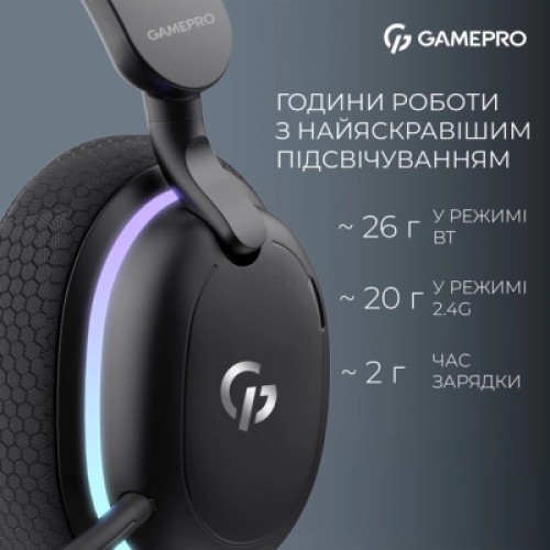 Наушники GamePro Asgard Bragi 7.1 RGB Tri-Mod Black (HSW250B)