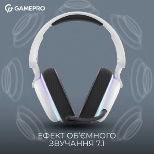 Наушники GamePro Asgard Bragi 7.1 RGB Tri-Mod White (HSW250W)