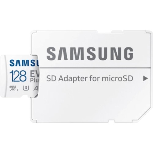Карта памяти Samsung 128 GB microSDXC Class 10 UHS-I U3 V30 A2 EVO Plus+SD Adapte (MC128SA/EU)