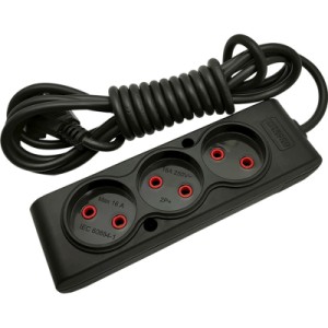 Сетевой удлинитель TECCO 5м 3 поста black (8681277843556)
