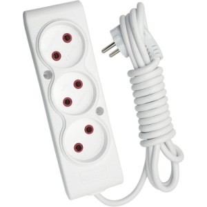 Мережевий подовжувач TECCO 5м 3 поста white (8681277841323)