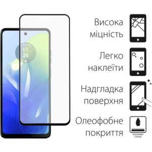 Стекло защитное Dengos Full Glue Motorola Moto G04 (black) (TGFG-354)