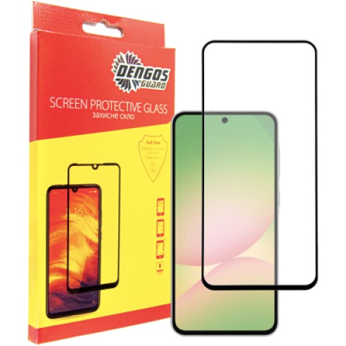 Стекло защитное Dengos Full Glue Samsung Galaxy A56 5G (black) (TGFG-388)