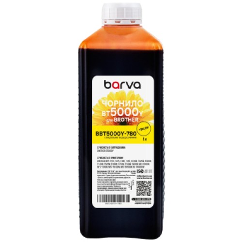 Чернила Barva Brother BT5000Y 1 л (BBT5000Y-780)