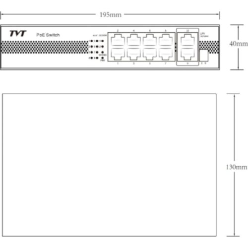 Коммутатор сетевой TVT TD-B2208S1-PGU