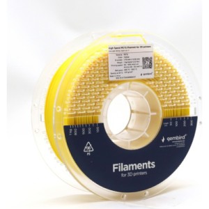 Пластик для 3D-принтера Gembird PETG High Speed, 1.75 мм, 1 кг, yellow (3DP-PETG1.75HY-01-Y)