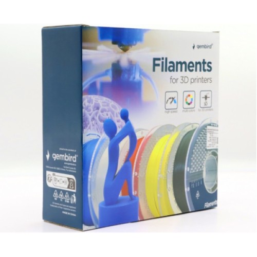 Пластик для 3D-принтера Gembird PETG High Speed, 1.75 мм, 1 кг, yellow (3DP-PETG1.75HY-01-Y)