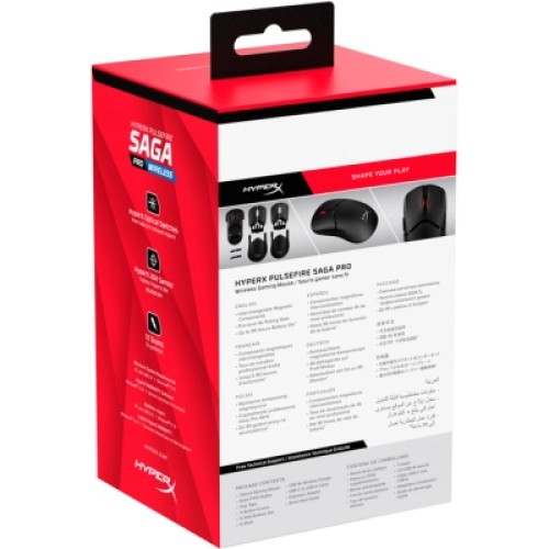 Мышка HyperX Pulsefire Saga Pro Wireless/Bluetooth Black (A2PB2AA)