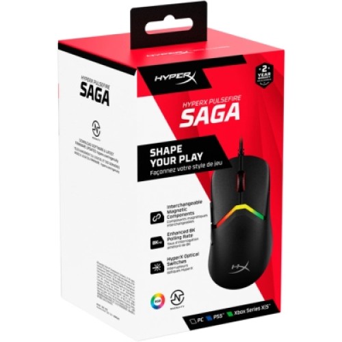 Мышка HyperX Pulsefire Saga USB Black (A2PB3AA)