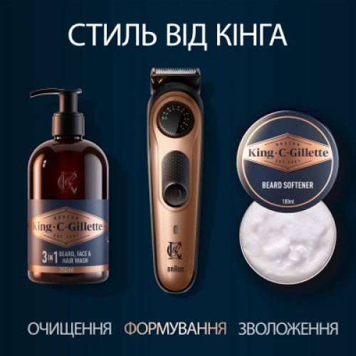 Триммер Gillette King C. Beard Trimmer Pro Для бороды (8700216659659)