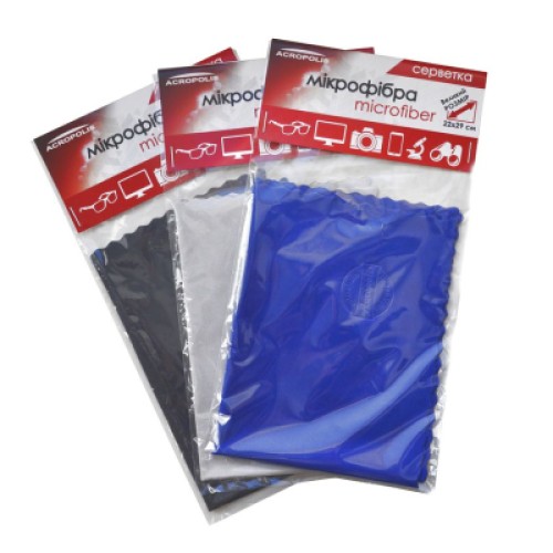 Салфетки Acropolis A-90/12 microfiber 29*22см gray, поштучно (A90-12GY)