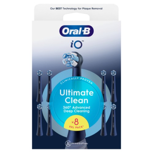 Насадка для зубной щетки Oral-B iO Ultimate Clean (Black) 8 ct XXL Pack (8700216778442)