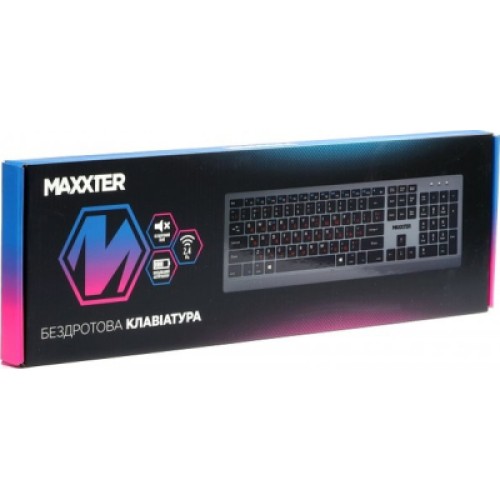 Клавиатура Maxxter KBW-01G-UA Wireless UA Gray (KBW-01G-UA)