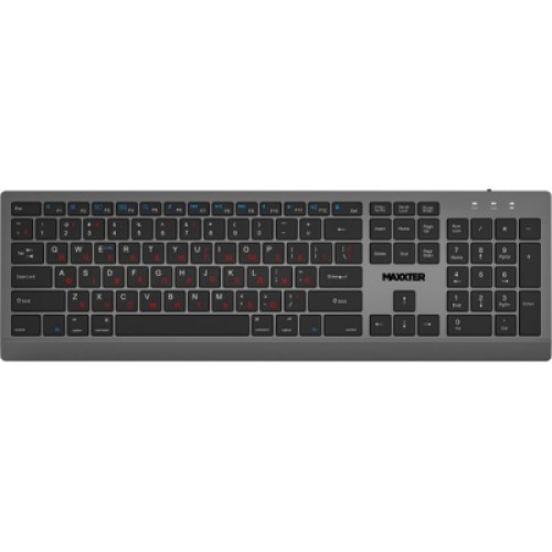 Клавиатура Maxxter KBW-01G-UA Wireless UA Gray (KBW-01G-UA)