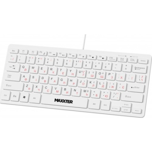 Клавиатура Maxxter KBM-C01W-UA USB UA White (KBM-C01W-UA)