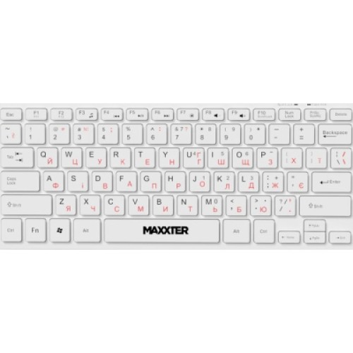 Клавиатура Maxxter KBM-C01W-UA USB UA White (KBM-C01W-UA)